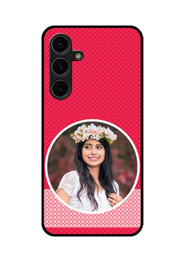 Galaxy S24 FE 5G Custom Glass Phone Case - Pink Color Pattern Design