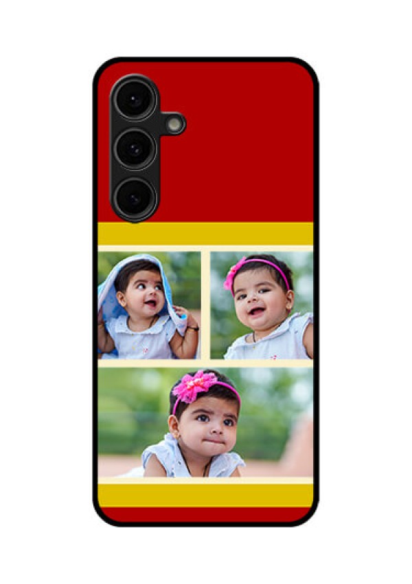 Galaxy S24 FE 5G Custom Glass Phone Case - Multiple Pic Upload Design