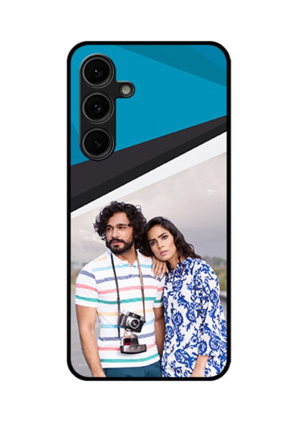 Galaxy S24 FE 5G Custom Glass Phone Case - Simple Pattern Photo Upload Design