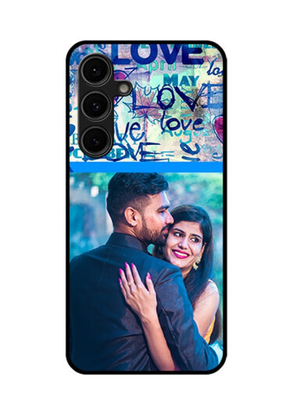 Galaxy S24 FE 5G Custom Glass Phone Case - Colorful Love Design
