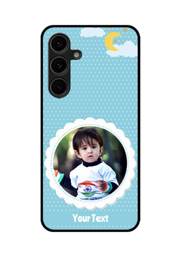 Galaxy S24 FE 5G Custom Glass Phone Case - Violet Pattern Design