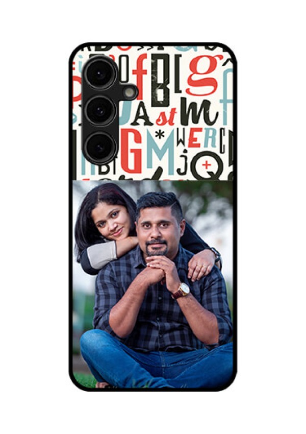 Galaxy S24 FE 5G Custom Glass Phone Case - Alphabet Design