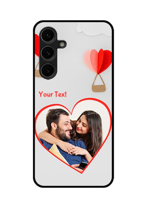 Galaxy S24 FE 5G Custom Glass Phone Case - Parachute Love Design