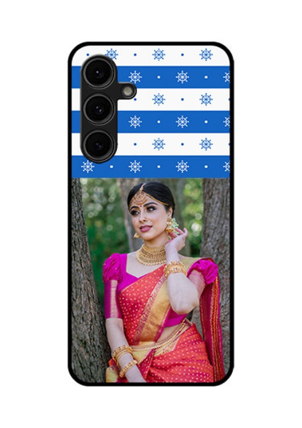 Galaxy S24 FE 5G Custom Glass Phone Case - Snow Pattern Design
