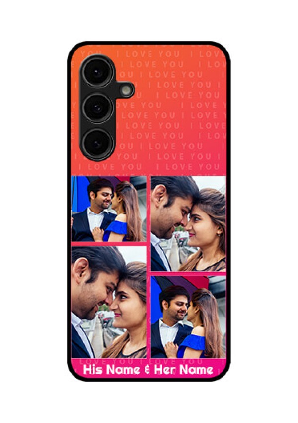 Galaxy S24 FE 5G Custom Glass Phone Case - I Love You Pink Design