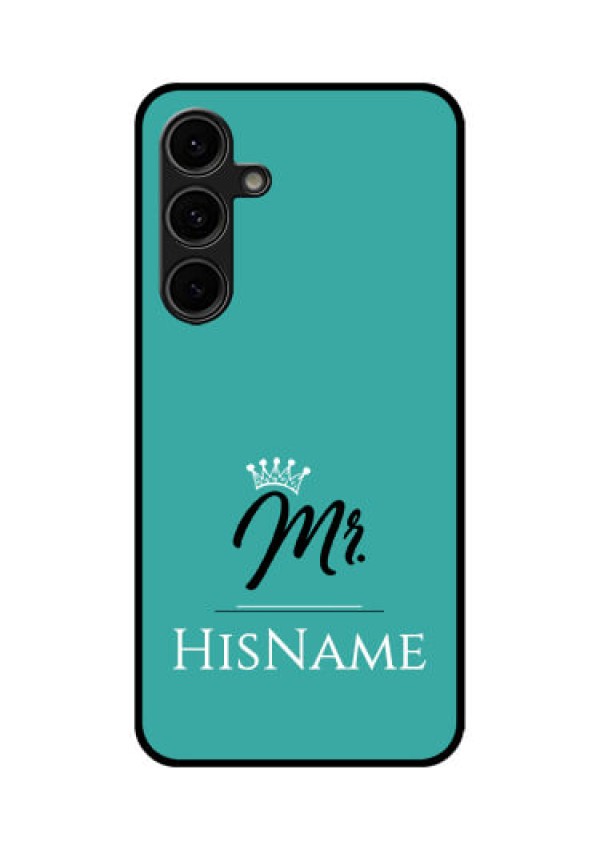Galaxy S24 FE 5G Custom Glass Phone Case - Mr With Name Design