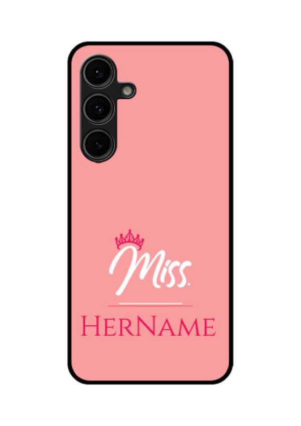Galaxy S24 FE 5G Custom Glass Phone Case - Mrs With Name Design