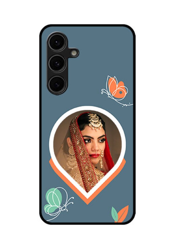 Galaxy S24 FE 5G Custom Glass Phone Case - Droplet Butterflies Design