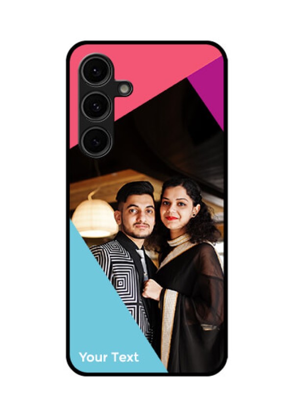 Galaxy S24 FE 5G Custom Glass Phone Case - Stacked Triple Colour Design
