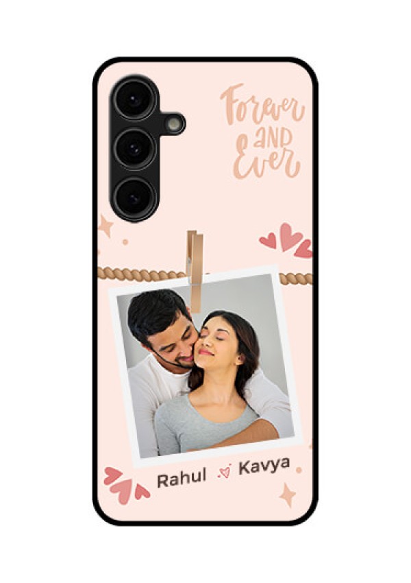 Galaxy S24 FE 5G Custom Glass Phone Case - Forever And Ever Love Design