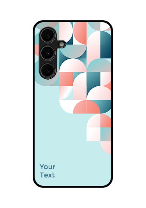 Galaxy S24 FE 5G Custom Glass Phone Case - Stylish Semi - Circle Pattern Design
