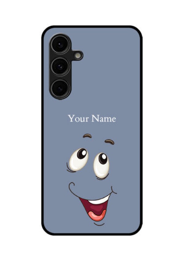 Galaxy S24 FE 5G Custom Glass Phone Case - Laughing Cartoon Face Design