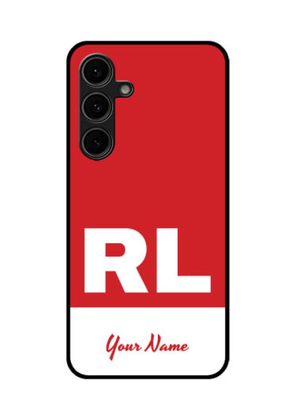 Galaxy S24 FE 5G Custom Glass Phone Case - Dual Tone Custom Text Design