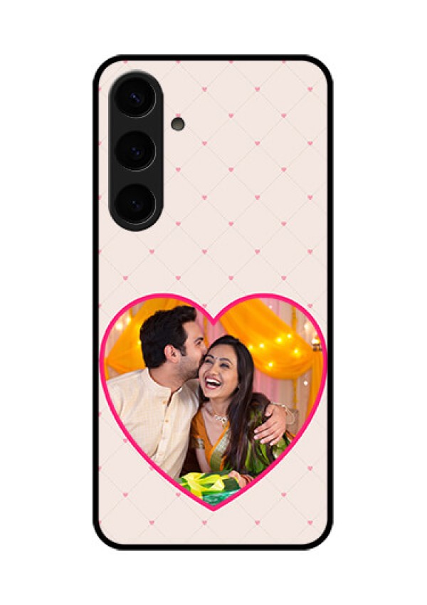 Samsung Galaxy S24 Plus 5G Custom Glass Phone Case - Heart Shape Design