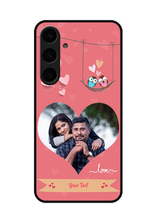 Samsung Galaxy S24 Plus 5G Custom Glass Phone Case - Peach Color Love Design