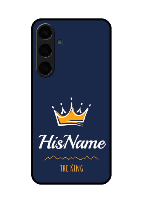 Samsung Galaxy S24 Plus 5G Custom Glass Phone Case - King With Name Design