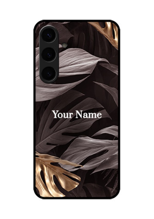 Samsung Galaxy S24 Plus 5G Custom Glass Phone Case - Wild Leaves Digital Paint Design