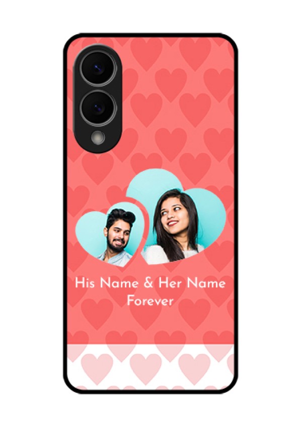 Samsung Galaxy S25 Edge 5G Custom Glass Phone Case - Couple Pic Upload Design