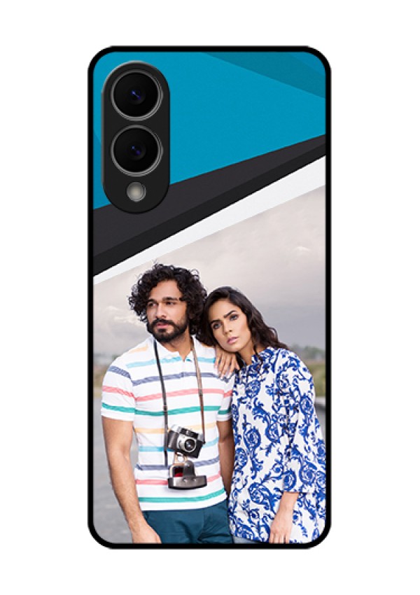 Samsung Galaxy S25 Edge 5G Custom Glass Phone Case - Simple Pattern Photo Upload Design