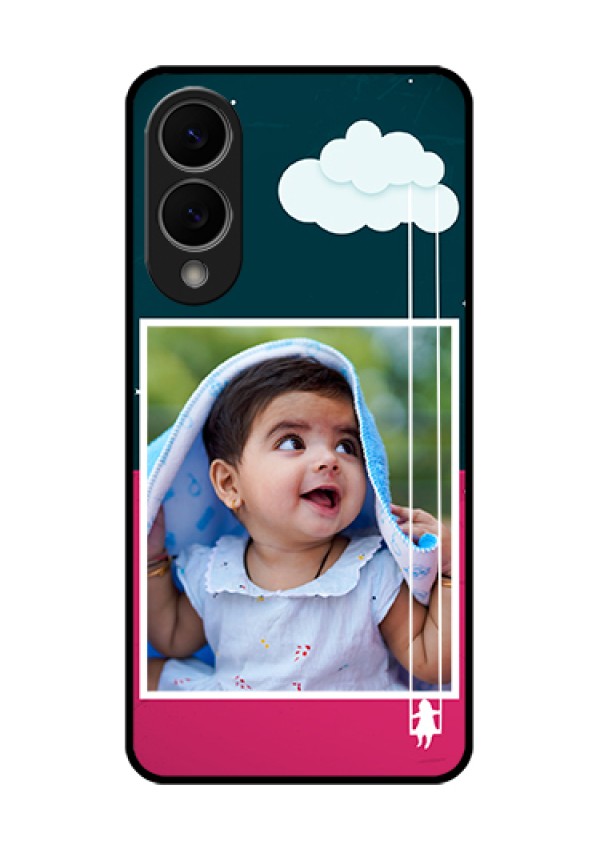 Samsung Galaxy S25 Edge 5G Custom Glass Phone Case - Cute Girl With Cloud Design