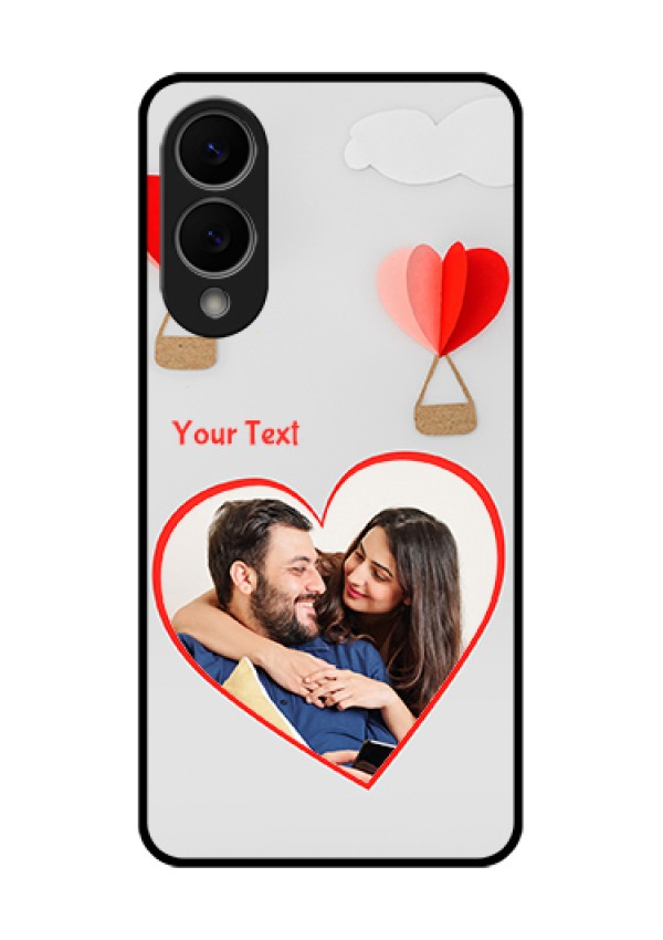 Samsung Galaxy S25 Edge 5G Custom Glass Phone Case - Parachute Love Design