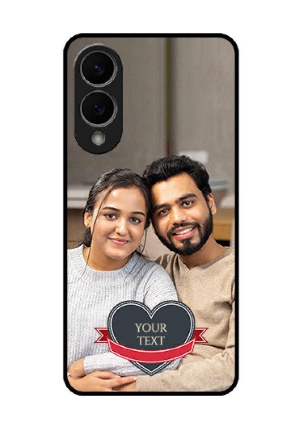 Samsung Galaxy S25 Edge 5G Custom Glass Phone Case - Just Married Couple Design