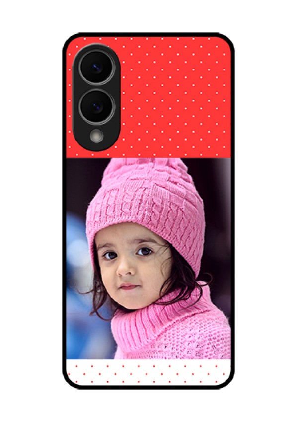 Samsung Galaxy S25 Edge 5G Custom Glass Phone Case - Red Pattern Design