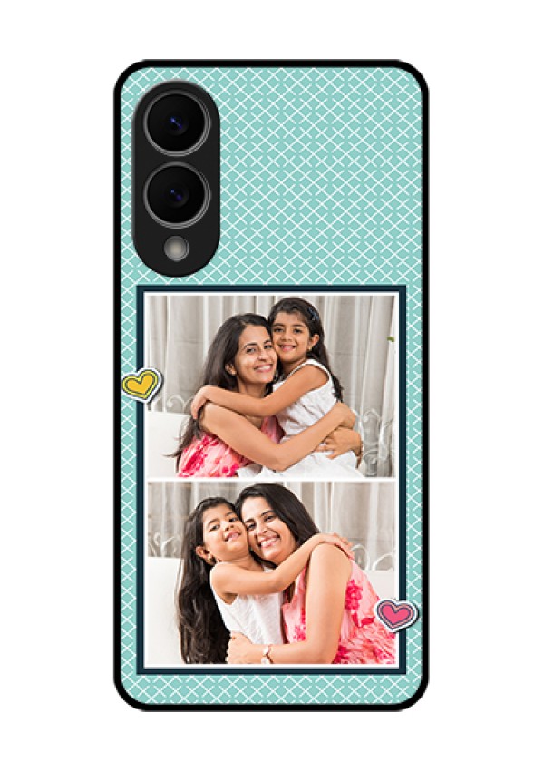 Samsung Galaxy S25 Edge 5G Custom Glass Phone Case - 2 Image Holder With Pattern Design