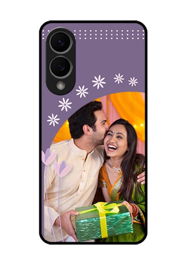 Samsung Galaxy S25 Edge 5G Custom Glass Phone Case - Lavender Flowers Design