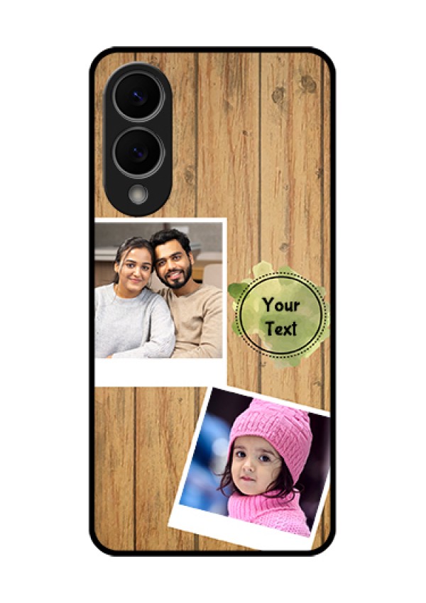 Samsung Galaxy S25 Edge 5G Custom Glass Phone Case - Wooden Texture Design