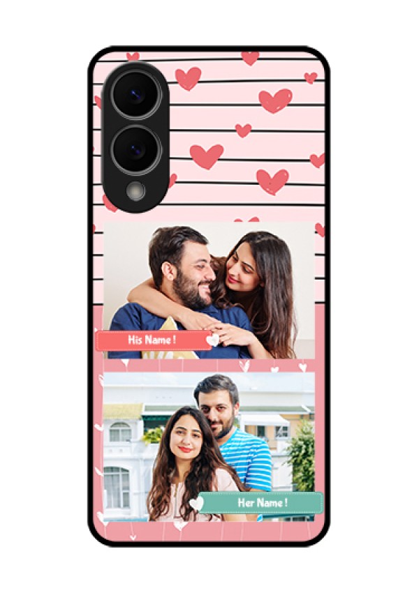 Samsung Galaxy S25 Edge 5G Custom Glass Phone Case - Photo With Heart Design
