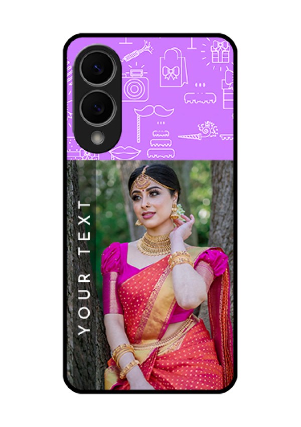 Samsung Galaxy S25 Edge 5G Custom Glass Phone Case - Birthday Icons Design