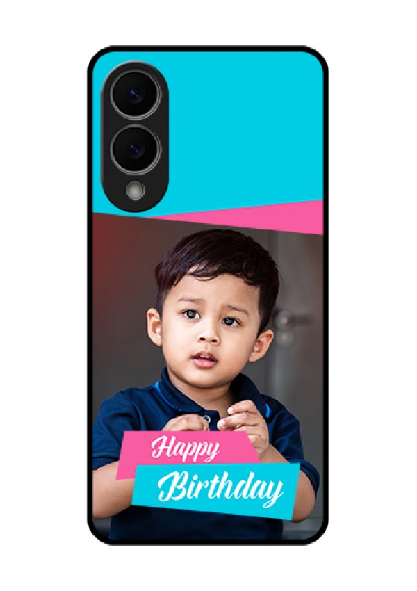 Samsung Galaxy S25 Edge 5G Custom Glass Phone Case - Image Holder With 2 Color Design