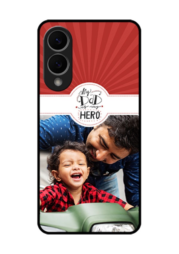Samsung Galaxy S25 Edge 5G Custom Glass Phone Case - My Dad Hero Design
