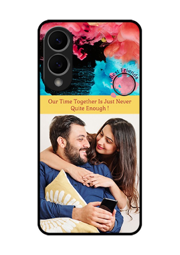 Samsung Galaxy S25 Edge 5G Custom Glass Phone Case - Quote With Acrylic Painting Design