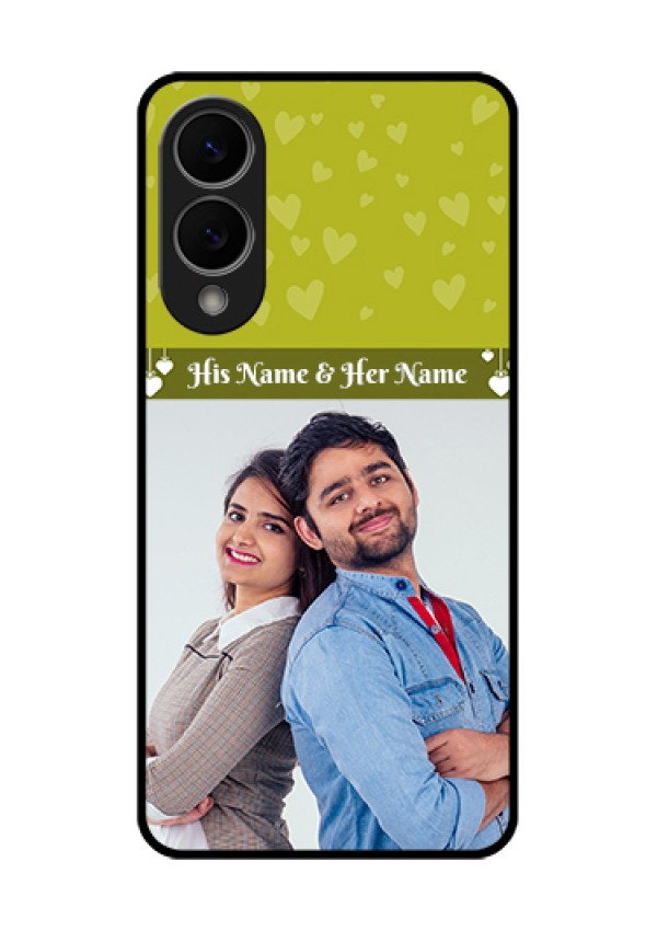 Samsung Galaxy S25 Edge 5G Custom Glass Phone Case - You & Me Heart Design