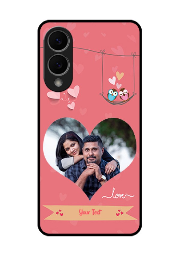 Samsung Galaxy S25 Edge 5G Custom Glass Phone Case - Peach Color Love Design