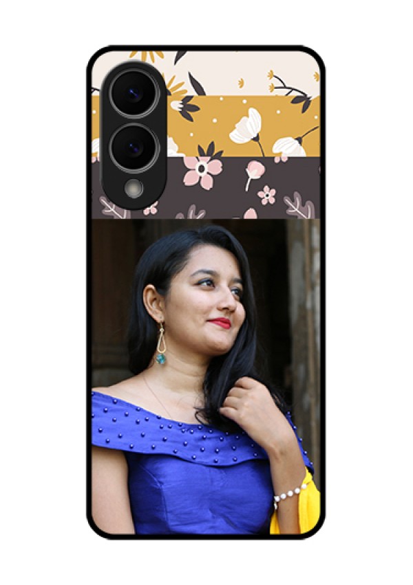 Samsung Galaxy S25 Edge 5G Custom Glass Phone Case - Stylish Floral Design
