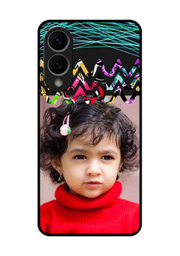 Samsung Galaxy S25 Edge 5G Custom Glass Phone Case - Neon Abstract Design