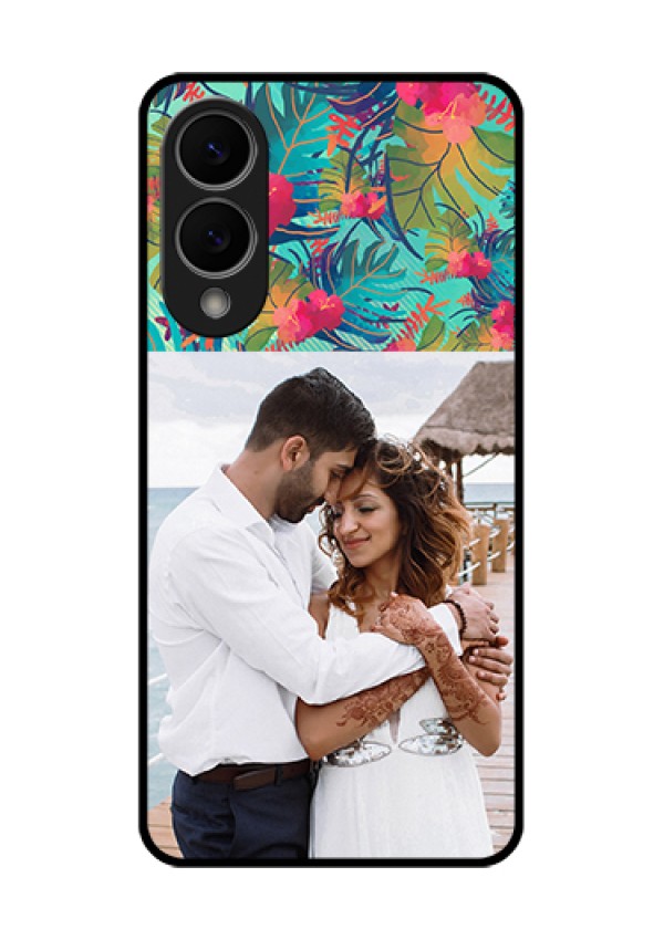 Samsung Galaxy S25 Edge 5G Custom Glass Phone Case - Watercolor Floral Design