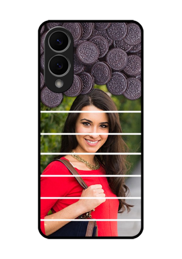 Samsung Galaxy S25 Edge 5G Custom Glass Phone Case - With Oreo Biscuit Design