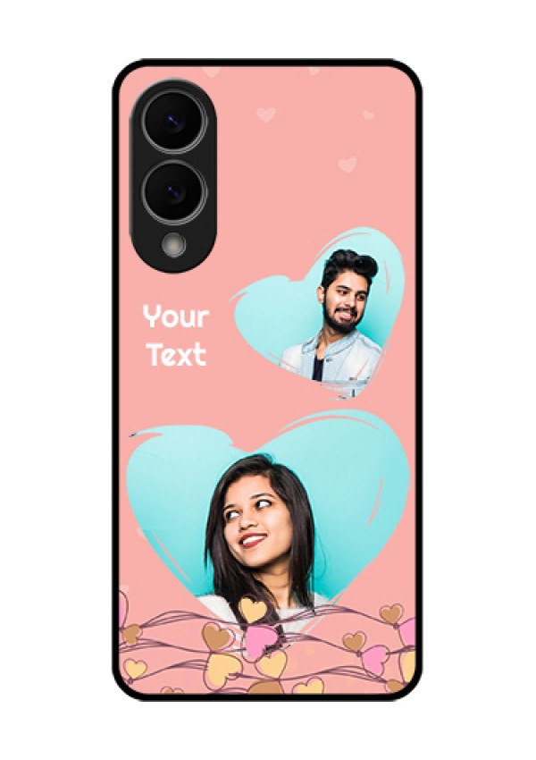 Samsung Galaxy S25 Edge 5G Custom Glass Phone Case - Love Doodle Design