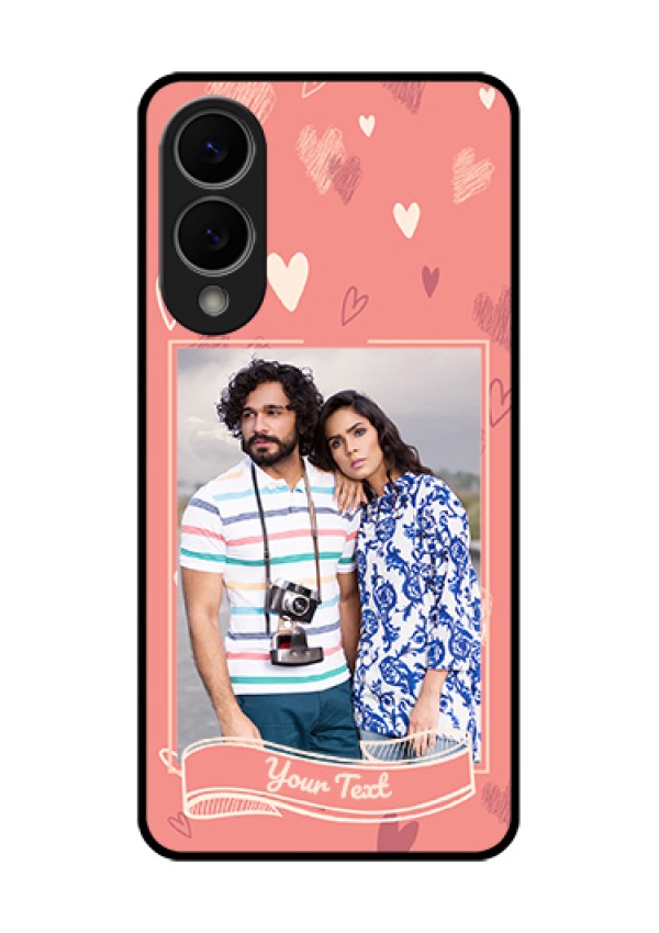 Samsung Galaxy S25 Edge 5G Custom Glass Phone Case - Love Doodle Art Design
