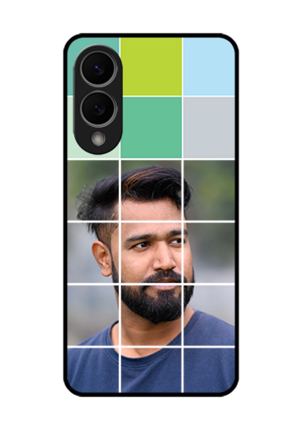 Samsung Galaxy S25 Edge 5G Custom Glass Phone Case - With White Box Pattern