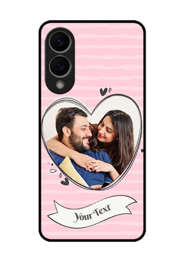 Samsung Galaxy S25 Edge 5G Custom Glass Phone Case - Vintage Heart Design