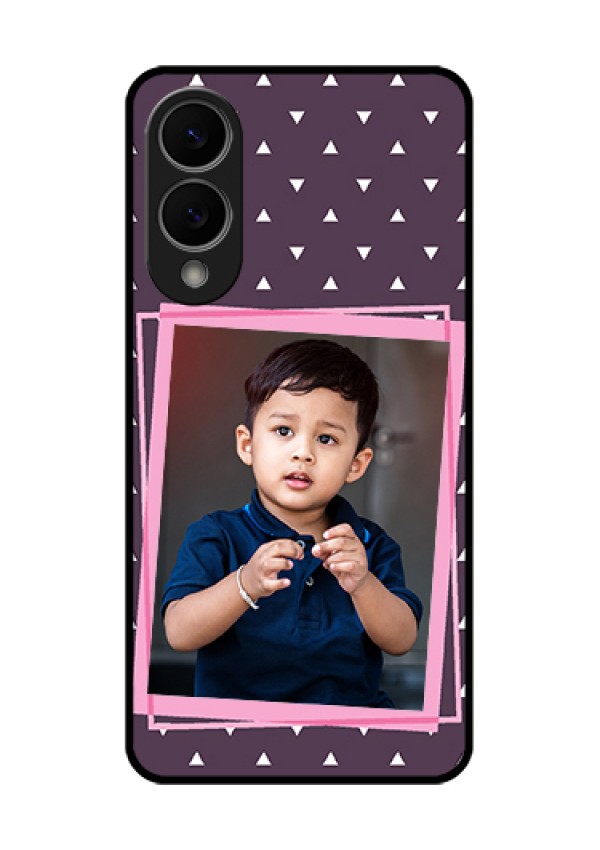 Samsung Galaxy S25 Edge 5G Custom Glass Phone Case - Triangle Pattern Dotted Design
