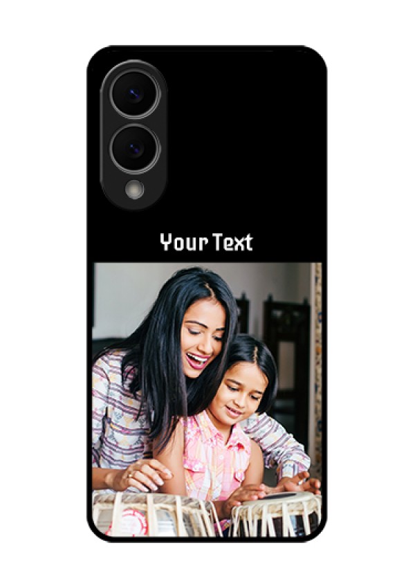 Samsung Galaxy S25 Edge 5G Custom Glass Phone Case - Photo With Name Design
