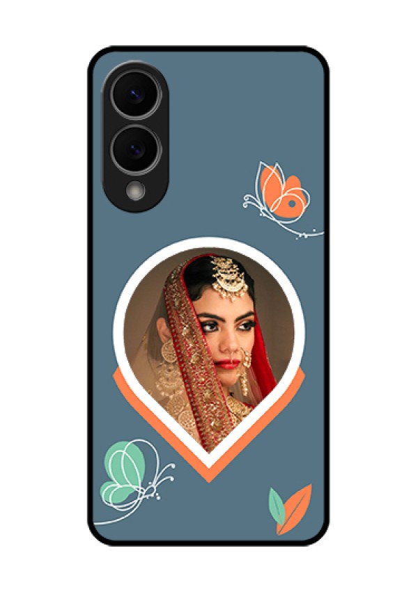 Samsung Galaxy S25 Edge 5G Custom Glass Phone Case - Droplet Butterflies Design