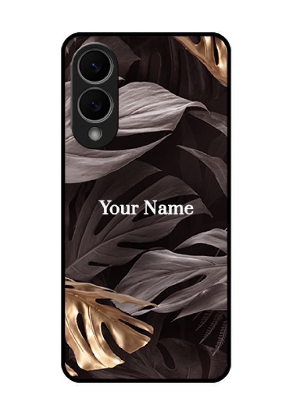 Samsung Galaxy S25 Edge 5G Custom Glass Phone Case - Wild Leaves Digital Paint Design