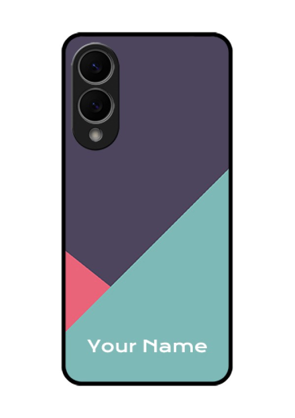 Samsung Galaxy S25 Edge 5G Custom Glass Phone Case - Tri Color Abstract Design